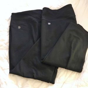 TWO pairs of athletic leggings in black